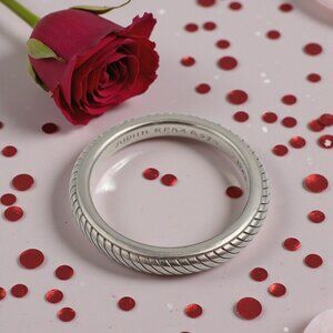 Exquisite JUDITH RIPKA Textured Braided Band Ring